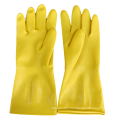 Safety Work Waterproof Industrial Rubber Gloves Yellow Latex Gloves